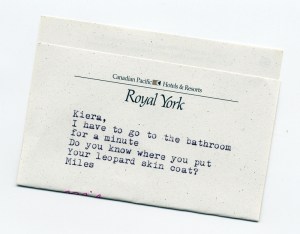 AT THE ROYAL YORK HOTEL