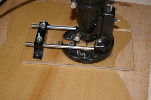 top plate with circle cutting jig set to go