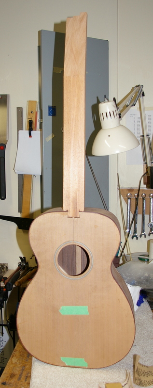 new neck blank cut and fit to body