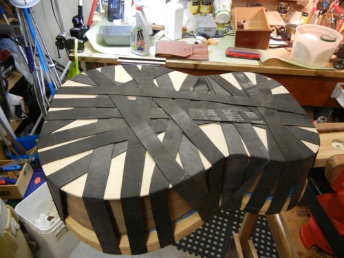 top plate with rubber band clamp