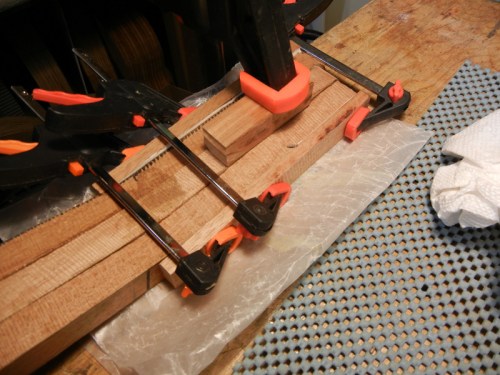 gluing ears on the headstock