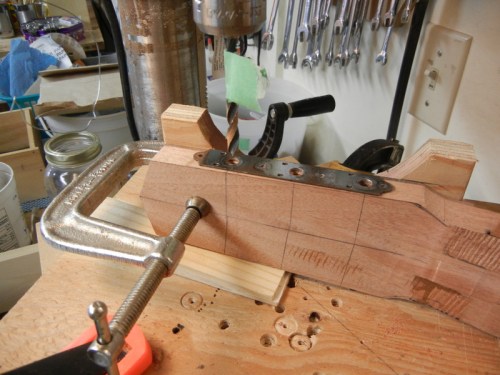 drilling tuner holes in headstock