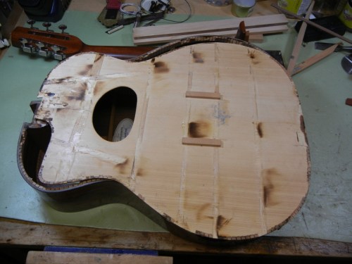 soundboard with braces removed