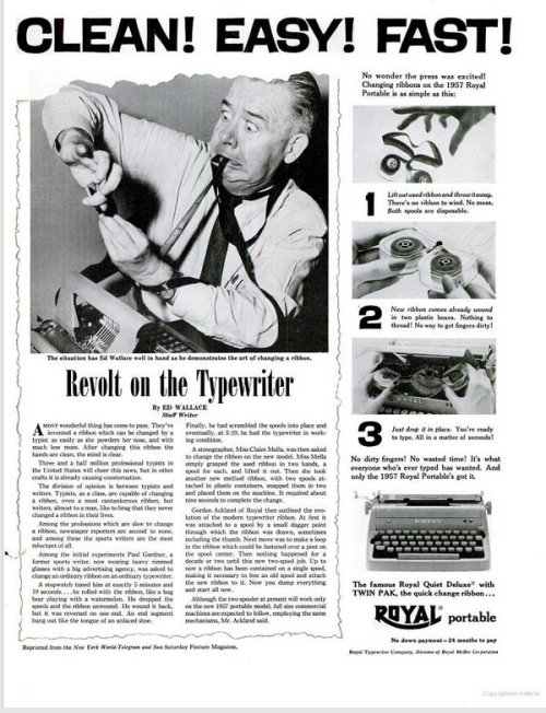 ROYAL QDL QUICK CHANGE RIBBON AD