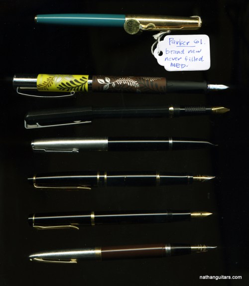 parker 61, online, manuscript (callig), parker 51, waterman, pelikan, shaeffer "touchdown"